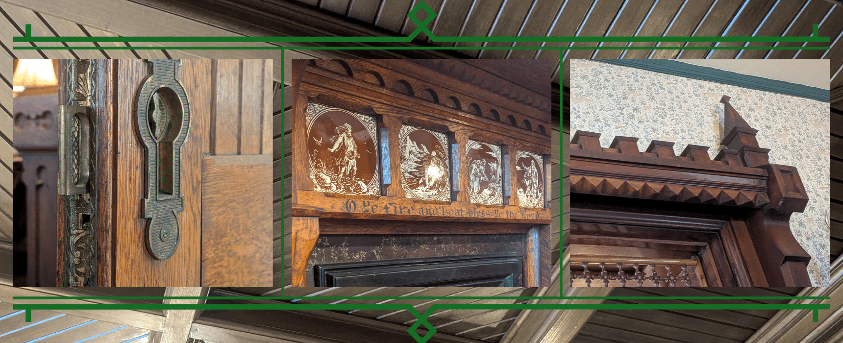 Victorian woodwork and architectural details at Spencer House Bed and Breakfast in Erie, Pennsylvania